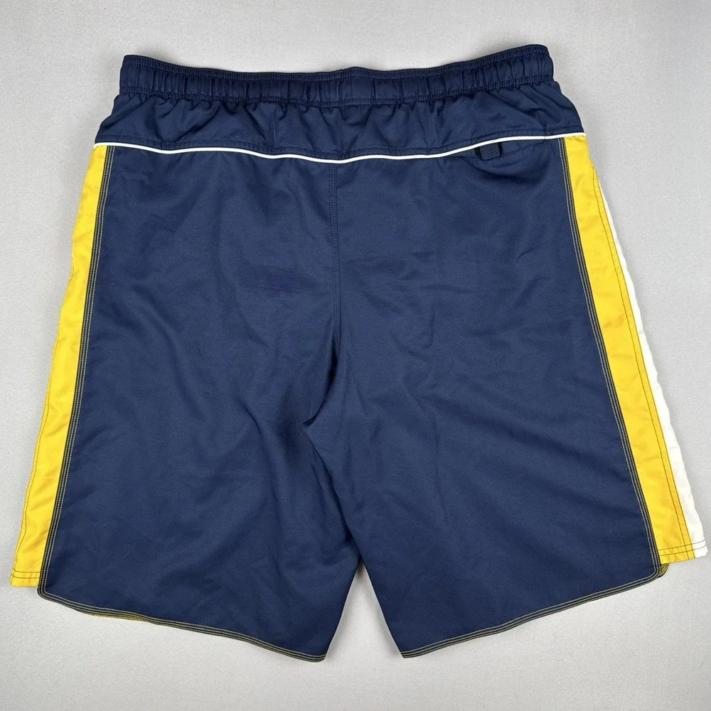 Vintage Y2K Nike Swim Trunks Men's XXL Gray Swoosh Board Shorts Silver Tag